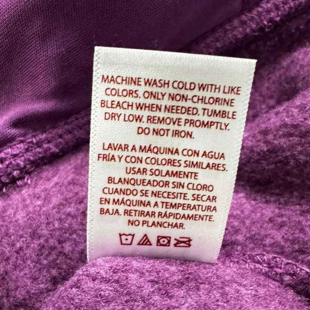 Faded Glory Womens Small 4-6 Full ZIp Purple Jacket 100% Polyester